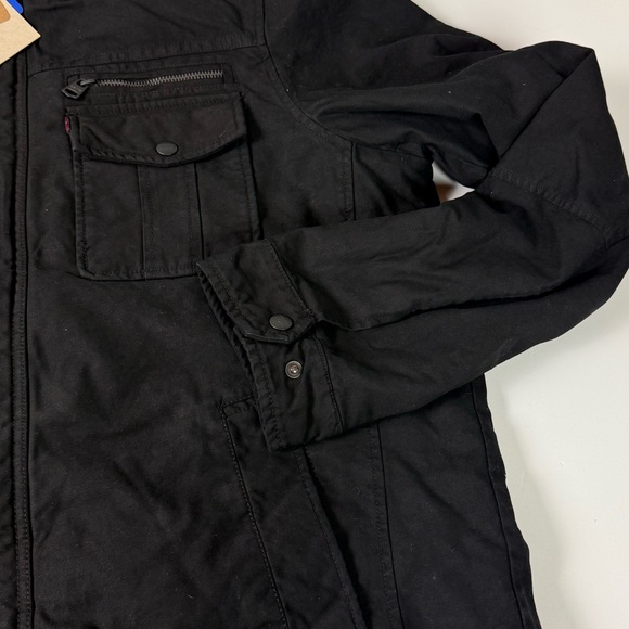 Levi’s Cotton Shell Military Style Moto Field Jacket NWT New - Picture 4 of 10